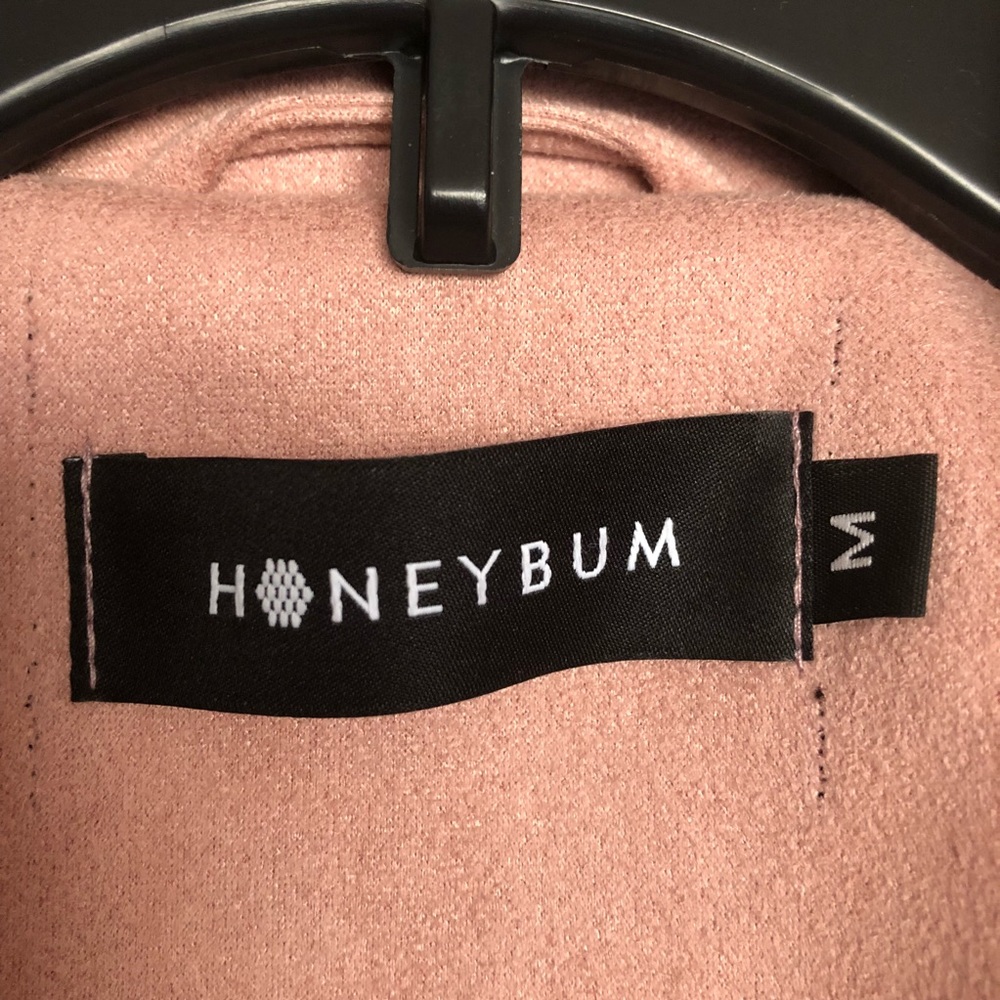 Please Stop Suede Dusty Rose Moto Jacket Honeybum - Picture 7 of 8